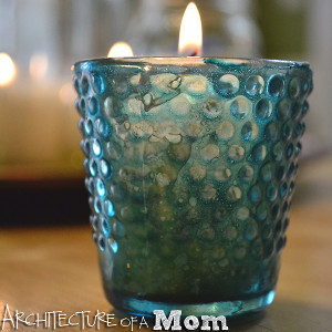 Colored Mercury Candle Holders