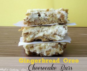 Gingerbread Oreo Cheesecake Bars