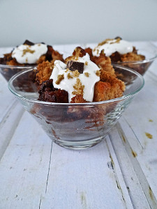 Irish Whiskey and Chocolate Bread Pudding