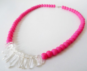 DIY Neon Quartz Necklace