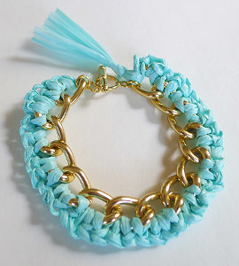 DIY Raffia Bracelet