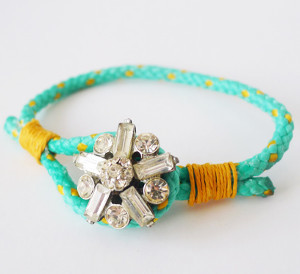 Glam Button Cord Bracelet