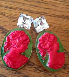 Colorful Cameo Earrings