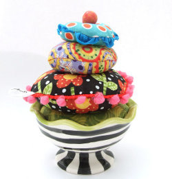 Charming Sewing Pattern, Handmade Pin Cushion, and Button Bundle from Jangles