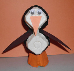 Easy Egg Carton Penguin