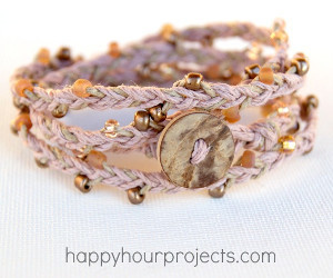 Beaded Hemp Wrap Bracelet