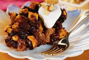 Chocolate Almond Bread Pudding