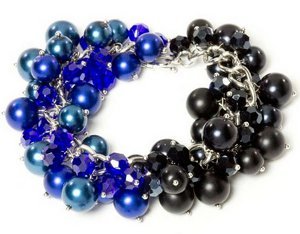 Black and Blue Bauble Bracelet