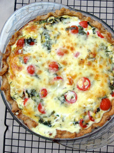 Fresh Corn and Tomato Quiche