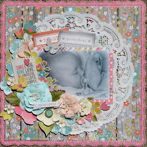 Floral Scrapbook Layout