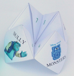 Monsters University Cootie Catcher