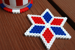Patriotic Perler Bead Coasters