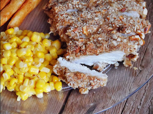 Crispy Honey Mustard Pretzel Chicken