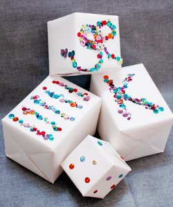 Delightfully Tacky Sequin Gift Wrap