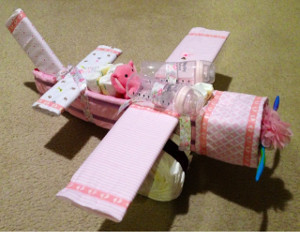 Flying Diaper Airplane Cake