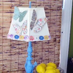 Fluttering Butterfly Lampshade Redo