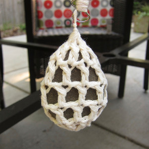 Crocheted Stone Tablecloth Weights