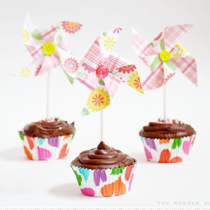 Pinwheel Cupcake Toppers