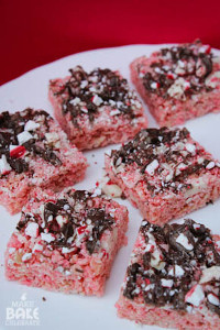 Peppermint Rice Krispie Treats