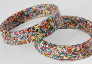 Sprinkles and Resin Bangle