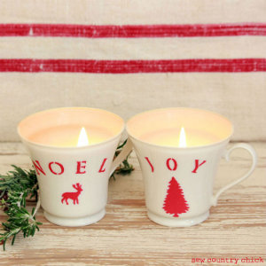 Christmas Teacup Candles