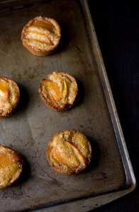 Peach Buttermilk Muffin Tin Cakes