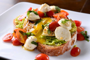 Breakfast Caprese Avocado Toast