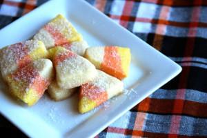 Mini Sugared Candy Corn Cookies