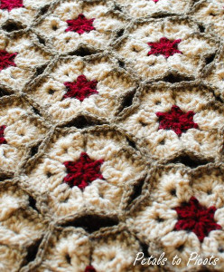 White Hibiscus Hexagon Afghan