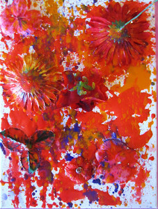 Fun Flower Spritz Painting