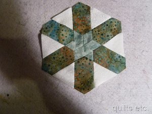 Hand Pieced Starry Hexagon