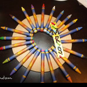 Colorful Crayon Wreath