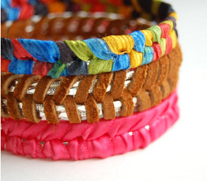 Faux Braided Bangle Bracelet