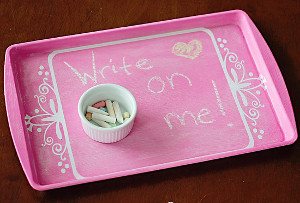 On the Go Chalkboard Tray