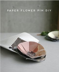 Paper Flower Pin