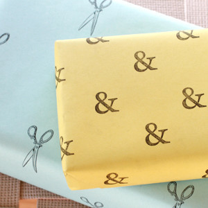 Stamped Gift Wrap