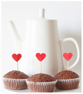 Easy Hearts Cupcake Toppers