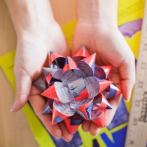 Recycled Magazines Bow