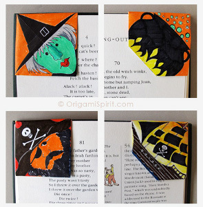 Origami Halloween Bookmarks