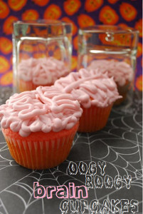 Oogy Boogy Brain Cupcakes