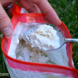 Homemade Ice Cream in a Baggy