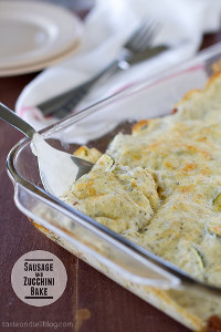 Creamy Ranch Sausage and Zucchini Bake