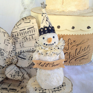 Frosty the Papier Mache Snowman