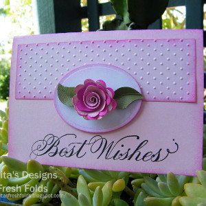 Pretty In Pink Scalloped Rose Card