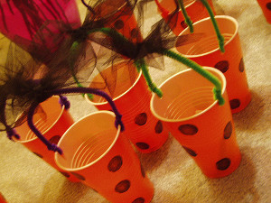 Polka Dot Halloween Cups