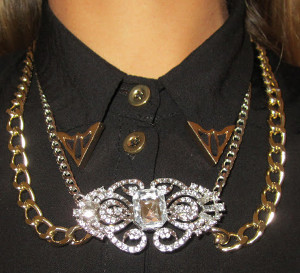 Twice Chained Brooch Necklace