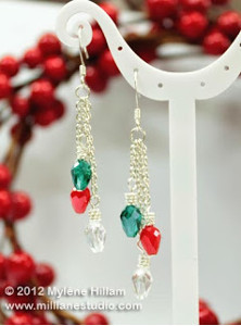 Christmas Bulb Dangle Earrings