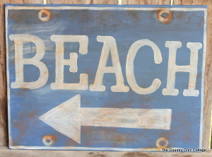 Beachy Beach Sign