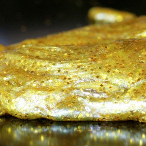 Golden Glitter Slime Without Borax
