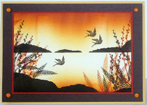 Sunset Over the Lake Card